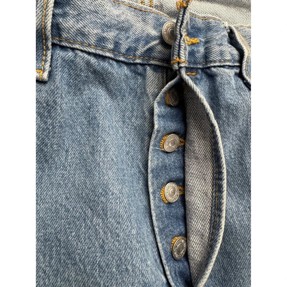 Levis 501 Original Fit Jeans Mens 34x30 Medium Wash Blue‎ Button Fly